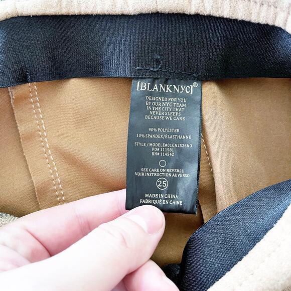 BLANKNYC Faux Suede Leggings in Tan - Picture 7 of 8